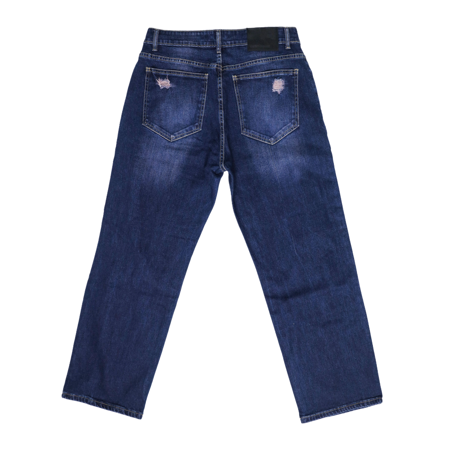 RIPPED STRAIGHT ÍNDIGO JEANS