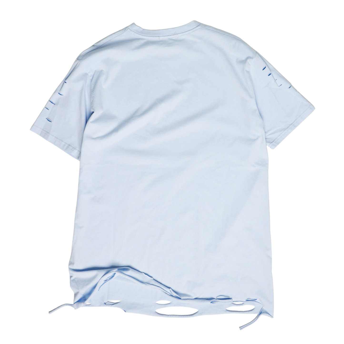 SKY BLUE RIPPED TEE