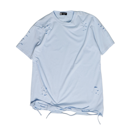 SKY BLUE RIPPED TEE