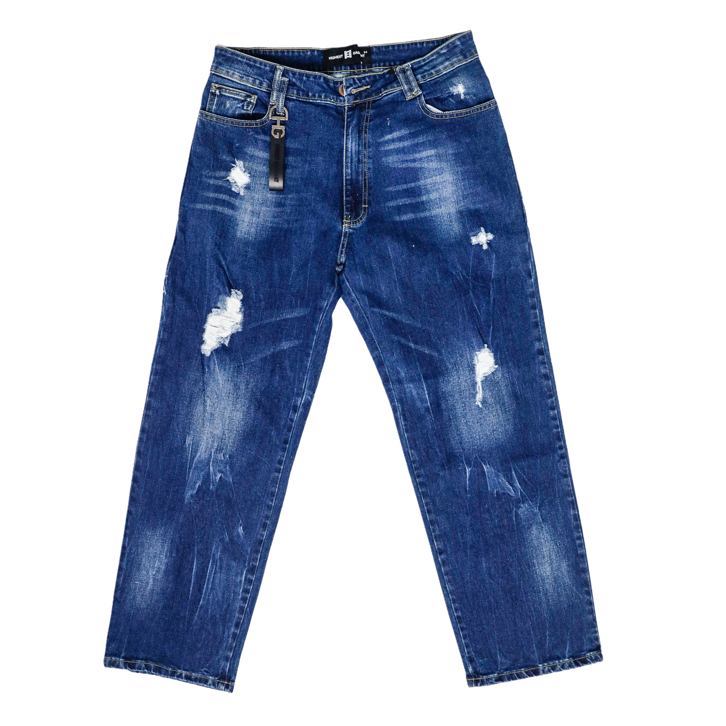 STRAIGHT STONEWASH JEANS