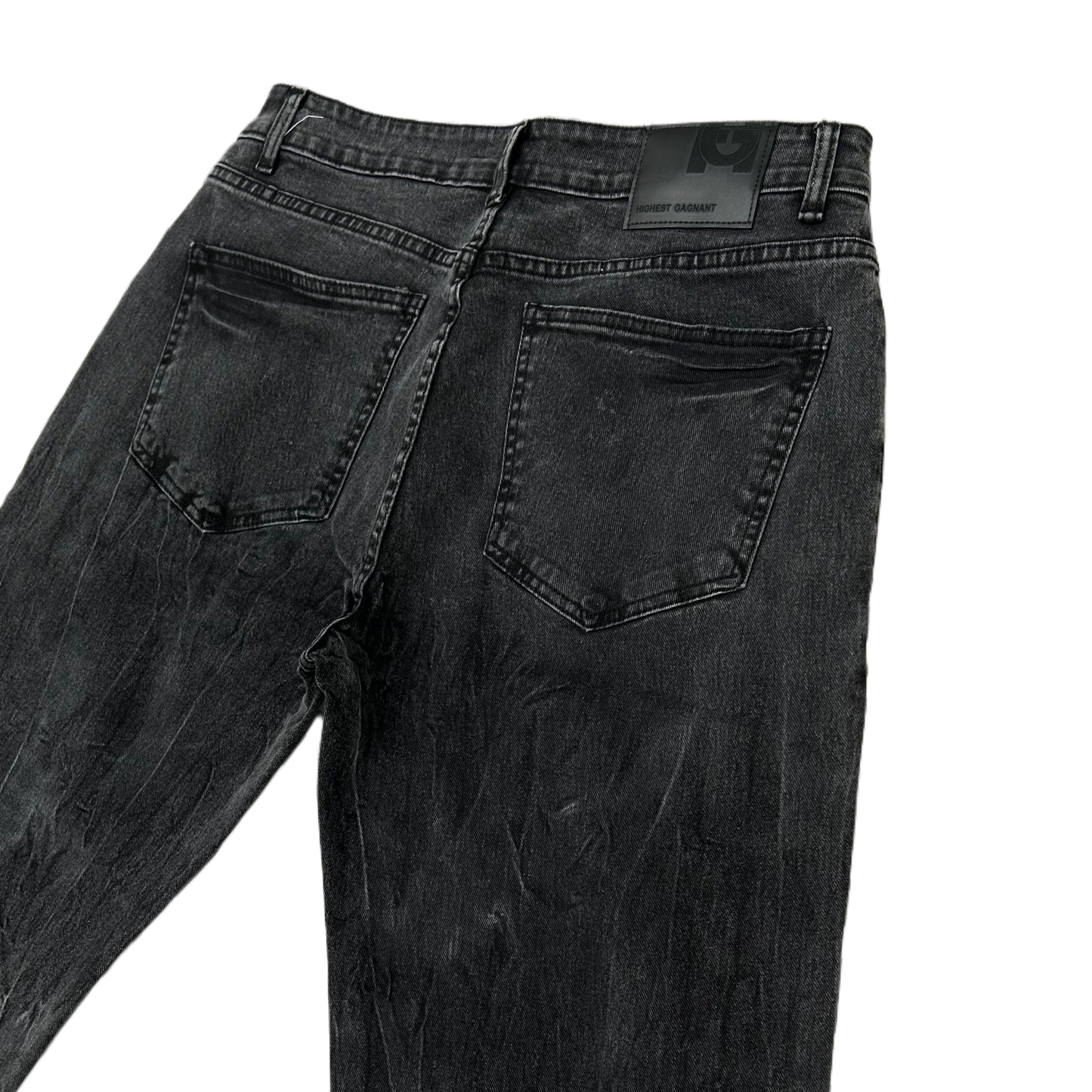 STRAIGHT FADED GRAY JEANS