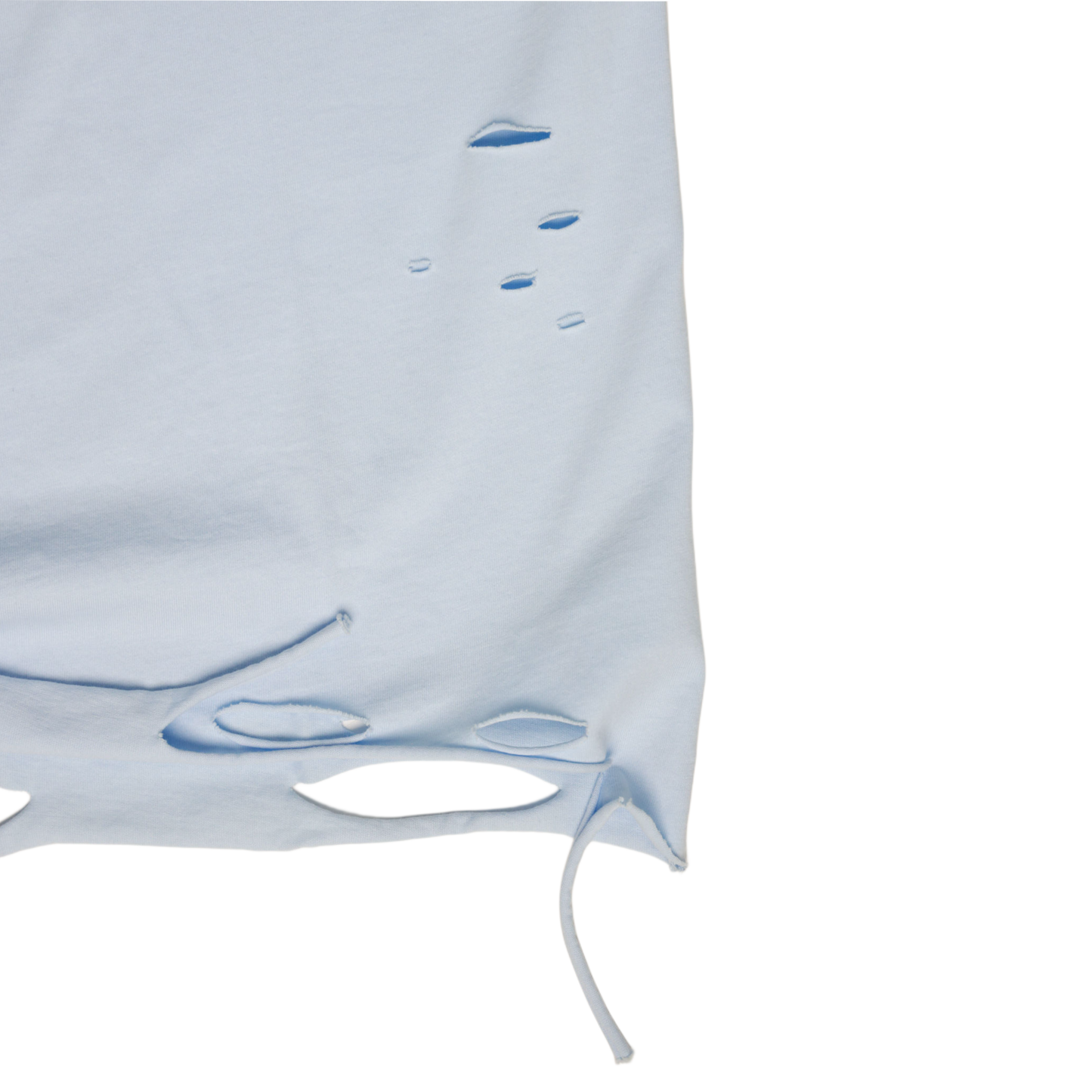 SKY BLUE RIPPED TEE