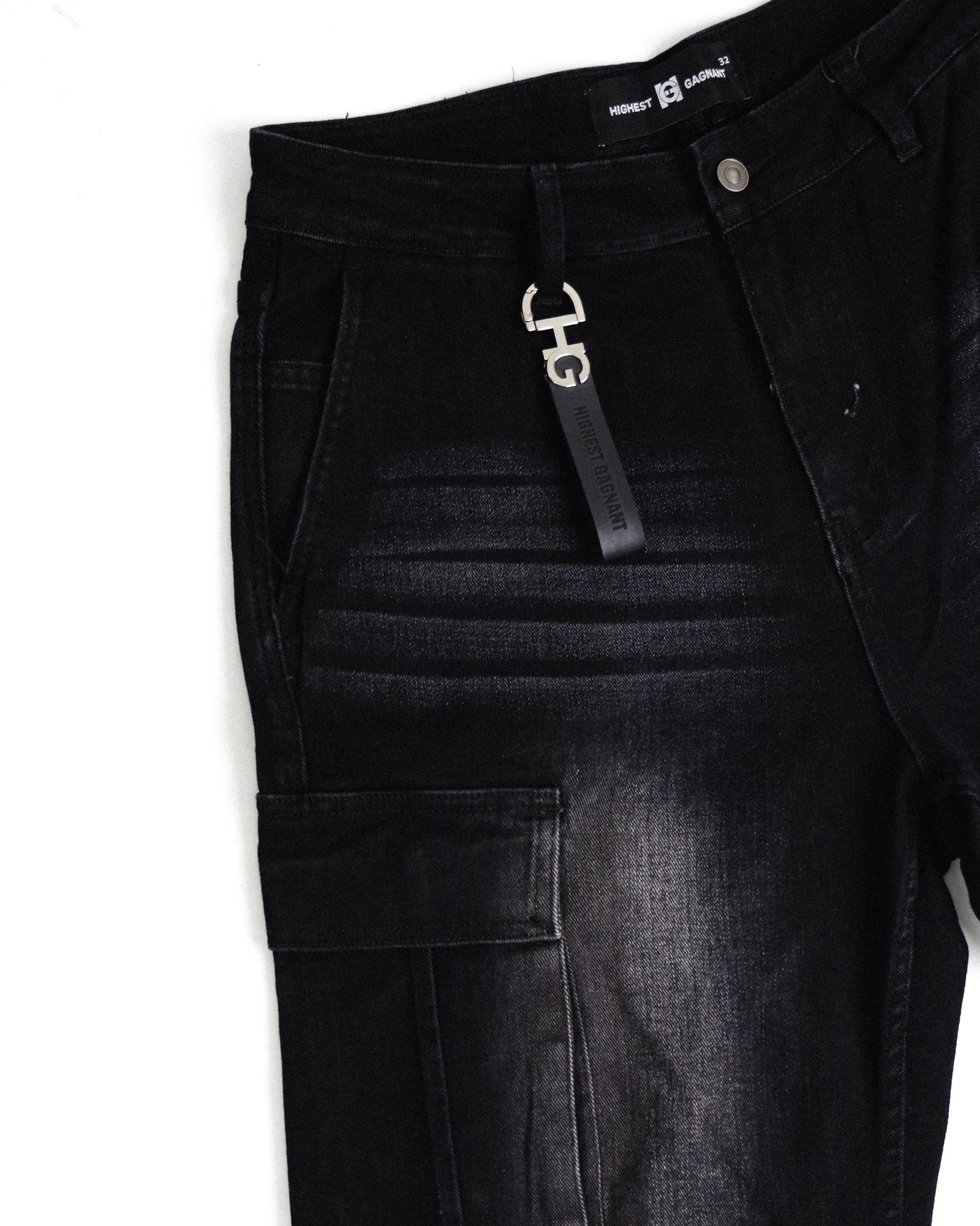 BAGGY CARGO BLACK JEANS