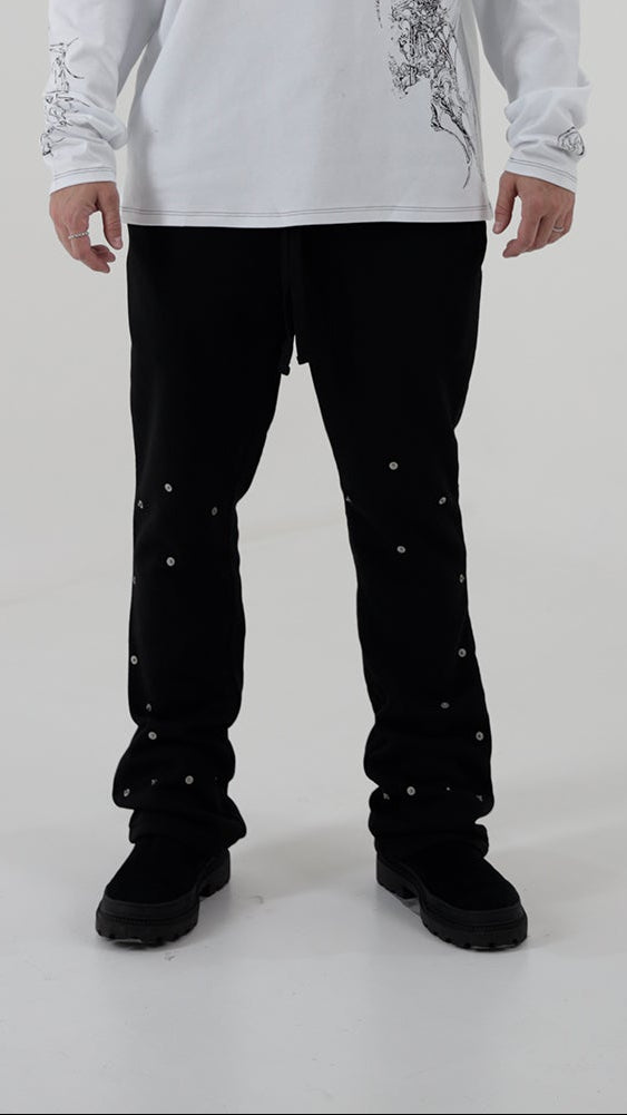 RIVET FLARE SWEATPANTS