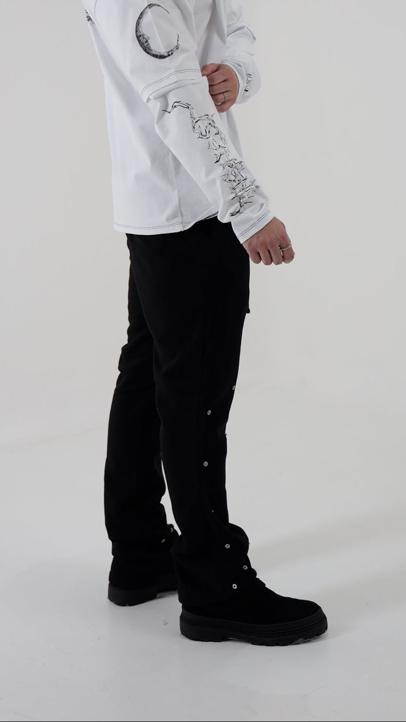 RIVET FLARE SWEATPANTS